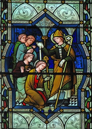 치네질스 왕에게 세례를 주는 도체스터의 성 비리노_photo by Lawrence OP_in the Dorchester Abbey.jpg